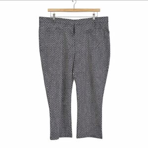 Signature Collection Navy  Geometric Stretchy Plus Size Pants 18W